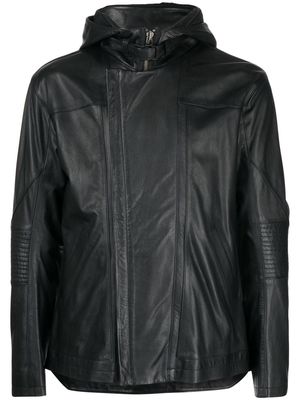 Helmut Lang photograph-print leather jacket - Black