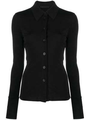 Helmut Lang pointed-flat collar shirt - Black