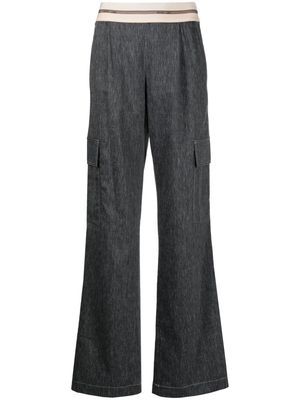 Helmut Lang Pull-On cotton cargo pants - Grey