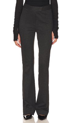 Helmut Lang Seamed Bootcut Pant in Charcoal