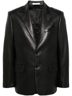 Helmut Lang single-breasted leather blazer - Black