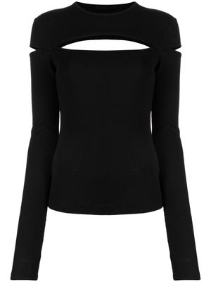 Helmut Lang slash long-sleeve top - Black