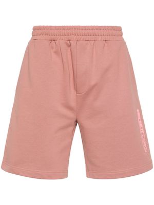 Helmut Lang Space-logo cotton shorts - Pink