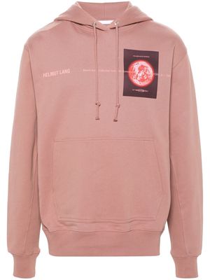 Helmut Lang Space logo-print hoodie - Pink