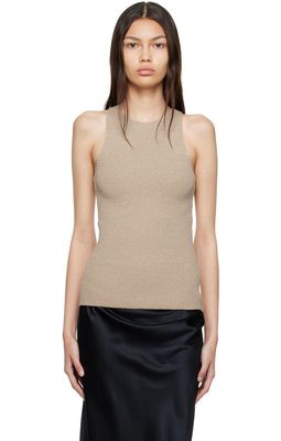 Helmut Lang Taupe Polyester Tank Top