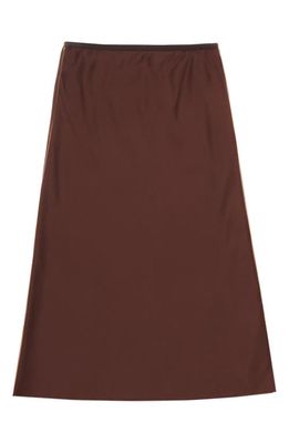 Helmut Lang Women's Satin Slip Skirt in Cinnamon