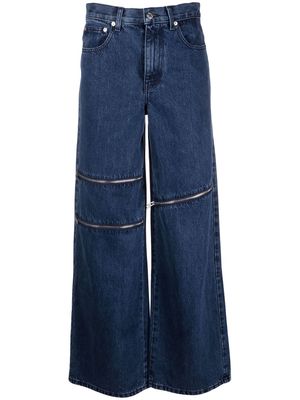 Helmut Lang zip-detail denim jeans - Blue