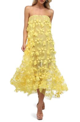 HELSI Athena Strapless Gown in Canary Yellow 