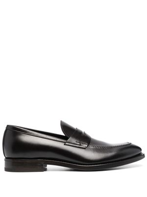 Henderson Baracco almond-toe leather loafers - Brown
