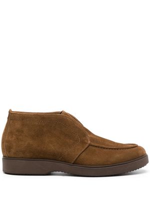 Henderson Baracco almond-toe suede ankle boots - Brown
