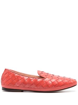 Henderson Baracco Era braided leather loafers - Red
