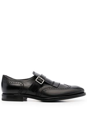 Henderson Baracco fringe-detail monk shoes - Black