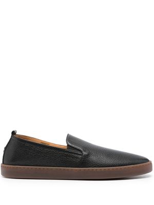 Henderson Baracco grained leather sneakers - Black