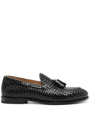 Henderson Baracco interwoven tassel-detail leather loafers - Black