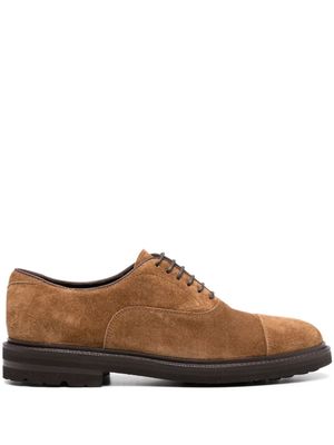 Henderson Baracco lace-up suede oxford shoes - Brown