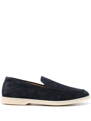 Henderson Baracco logo-embroidered suede loafers - Blue