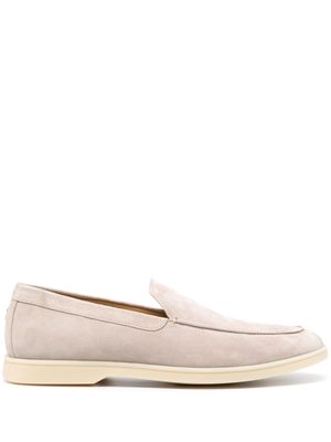 Henderson Baracco logo-embroidered suede loafers - Neutrals