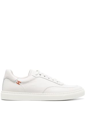 Henderson Baracco logo-stitching leather sneakers - White