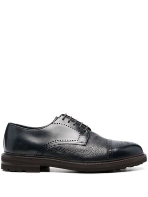 Henderson Baracco low-heel leather derby shoes - Blue