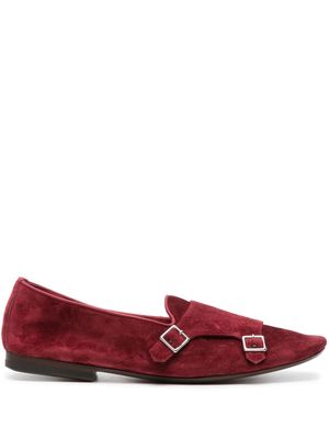 Henderson Baracco monk-strap suede slippers - Red