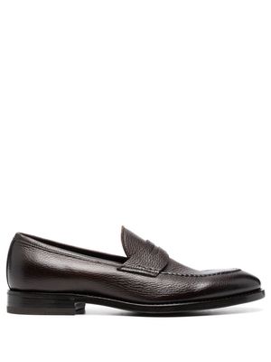 Henderson Baracco pebbled-finish slip-on loafers - Brown