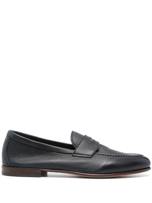 Henderson Baracco penny-slot leather loafers - Blue