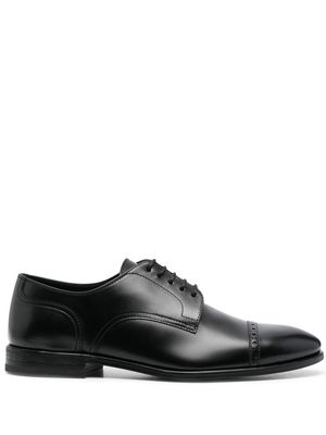 Henderson Baracco perforated-detail lace-up derby shoes - Black