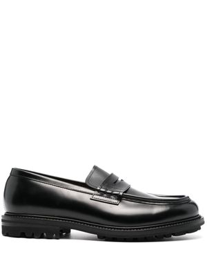 Henderson Baracco polished leather penny loafers - Black