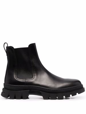 Henderson Baracco ridged leather ankle boots - Black