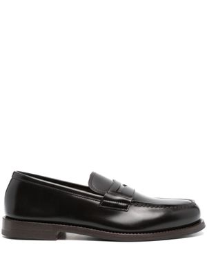 Henderson Baracco round-toe leather loafers - Brown