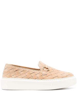 Henderson Baracco Tina braided suede loafers - Neutrals