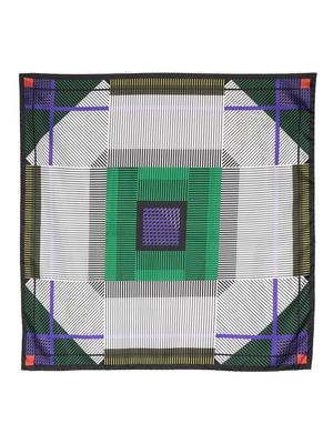 Henrik Vibskov abstract-print silk scarf - Green