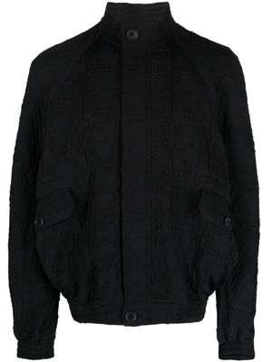 Henrik Vibskov Boxy cloqué bomber jacket - Black