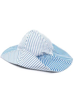 Henrik Vibskov Cage Cap striped sun hat - Blue