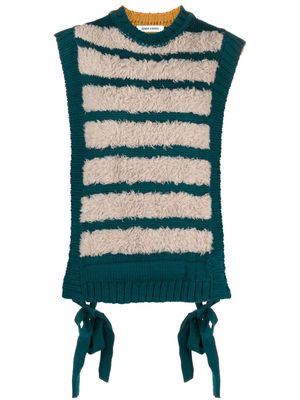 Henrik Vibskov colour-block crochet-knit vest - Green