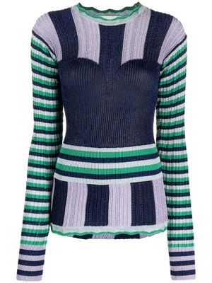 Henrik Vibskov colour-block knit jumper - Blue
