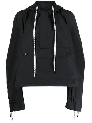 Henrik Vibskov Delivery half-zip hooded jacket - Black