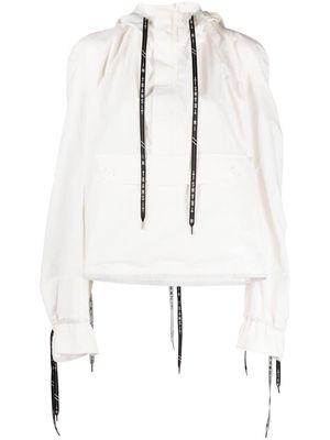 Henrik Vibskov Delivery half-zip hooded jacket - White