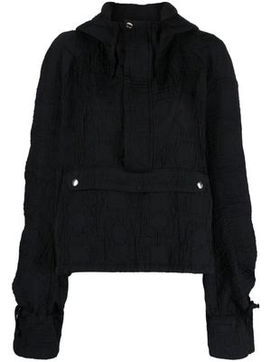 Henrik Vibskov Delivery seersucker hooded jacket - Black