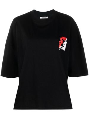Henrik Vibskov embroidered-motif short-sleeve T-shirt - Black