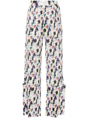 Henrik Vibskov floral-print plissé trousers - Neutrals