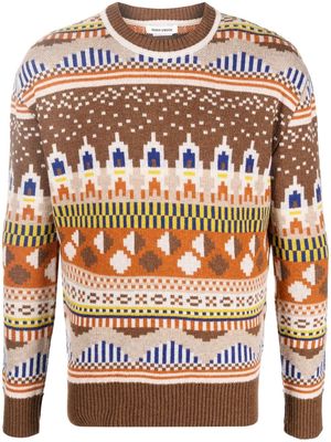 Henrik Vibskov intarsia-knit design jumper - Brown