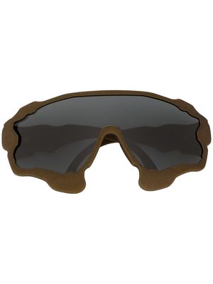 Henrik Vibskov oversized visor-frame sunglasses - Brown