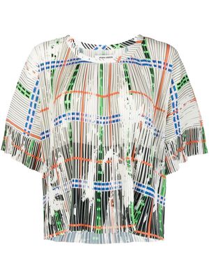 Henrik Vibskov Pina plissé-effect short-sleeve blouse - Neutrals