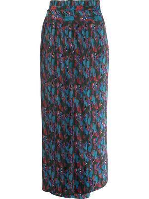 HENRIK VIBSKOV pleated floral-print skirt - Blue