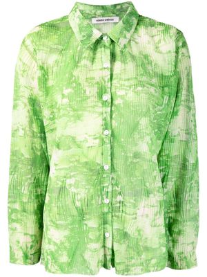 Henrik Vibskov printed plissé shirt - Green