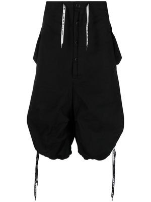 Henrik Vibskov Shipping drop-crotch shorts - Black