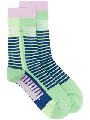 Henrik Vibskov Skatergirl striped socks - Green