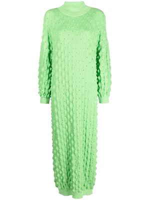 Henrik Vibskov spike-knit maxi dress - Green
