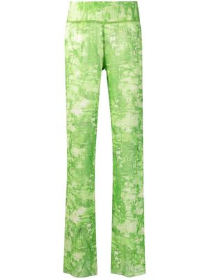 Henrik Vibskov Sway mesh plissé trousers - Green